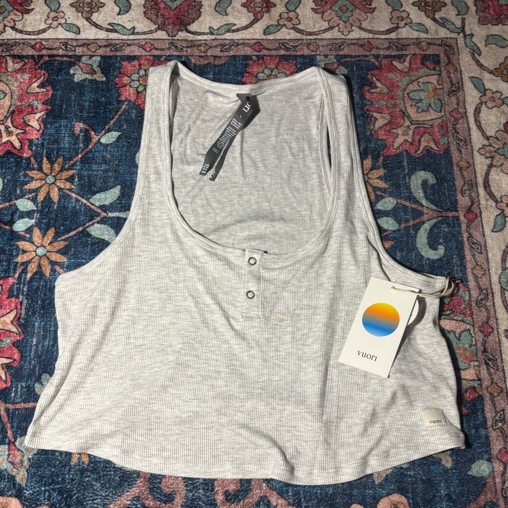 NWT Vuori Cove Light Gray Women's Tank Top